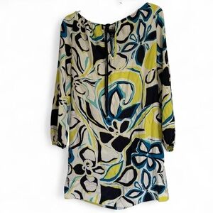 Banana Republic Abstract Print dress in Blue and Yellow